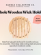 3-Hole Wooden Wick Holder