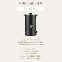 Matte Black Wax Melter 11L | Heavy Duty