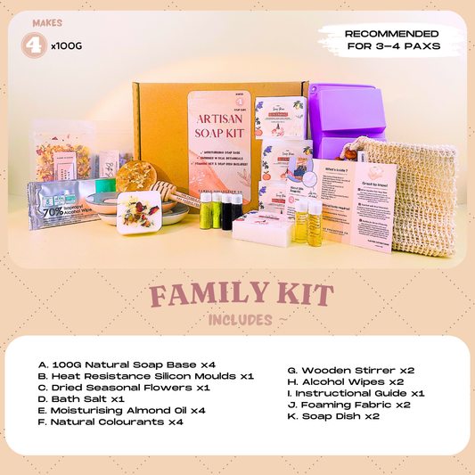 Family Soap Kit | Natural Melt & Pour Soap Bars